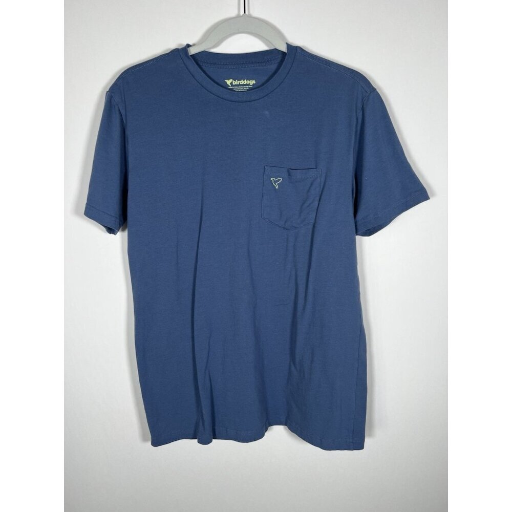 Birddogs slate blue short sleeve logo tshirt M golf casual athleisure classic